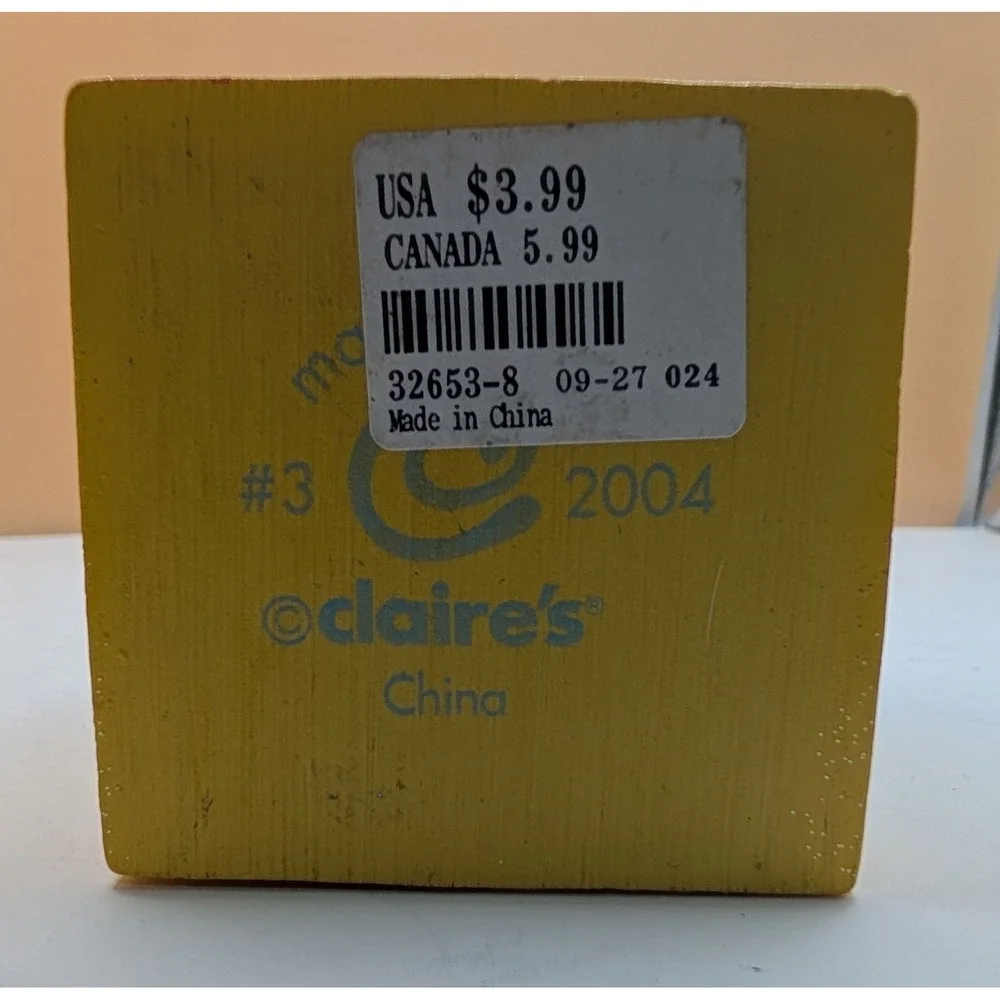 Vintage Claire's #3 Trinket Jewelry Box Keep Smiling 2004 VTG